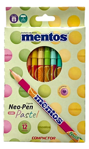 Canetinha Compactor Neo Pen Pastel Mentos 12 Cores Com Cheiro