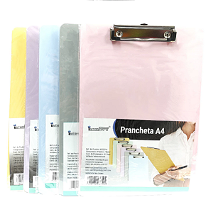 Prancheta de Plástico A4 com Régua