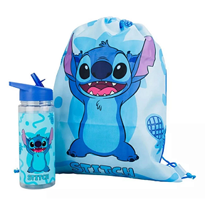 Garrafa com Mochila do Stitch 450ml