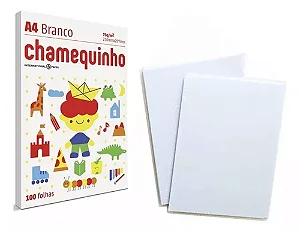 Papel Sulfite A4 Chamequinho Pacote 100 Folhas Chamex Branco