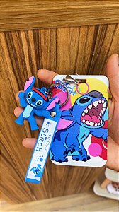 Porta Chaves/Crachá/Cartão + Chaveiro Stitch