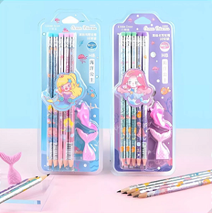 Kit com 10 Lápis HB Ocean Princess - Little Tree