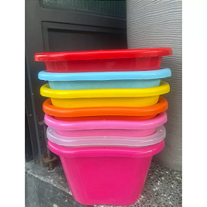 Baldes de 8L Multiuso Cestos Reforçado Colorido para Limpeza, Vasos Jardinagem e etc