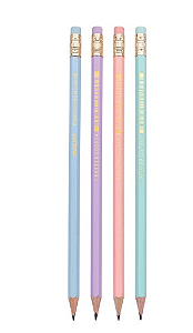Lápis Preto HB N°2 Premium Pastel Line com Borracha - MOLIN