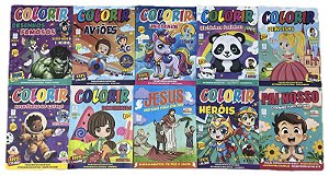 Kit 50 Revistinhas de Colorir PACOTE FECHADO Infantil Educativo