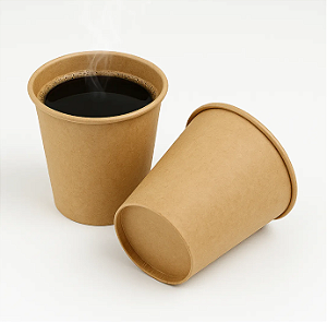 Copos de Papel Kraft Biodegradáveis Sustentável 60ml