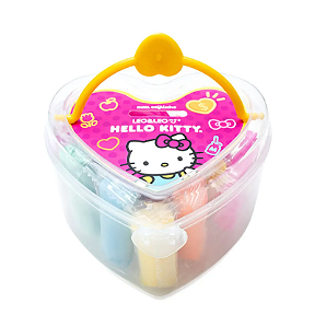 Massinha de Modelar Hello Kitty c/ 7 cores + 5 moldes - Leo&Leo