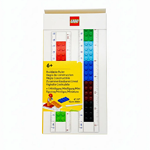 Régua Plástica 15cm - 30 cm c/ Mini Figura Lego - Jandaia