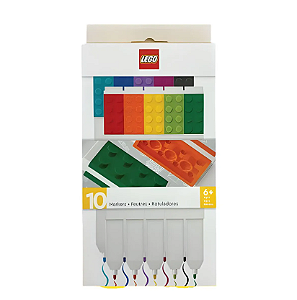 Kit Caneta Hidrográfica 10 Cores LEGO - Jandaia