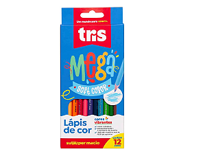 Lápis De Cor 12 Cores Mega Soft Color - Tris