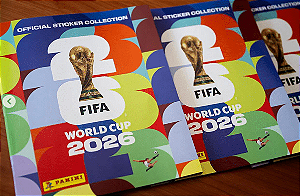 Kit Álbum + 3 Pacotes de Figurinhas Copa do Mundo FIFA 2026 | Capa Mole Brochura + 21 Figurinhas