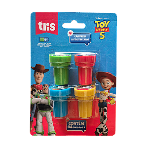 Kit Com 4 Carimbos Autotintados Toy Story 5 Escolar Infantil