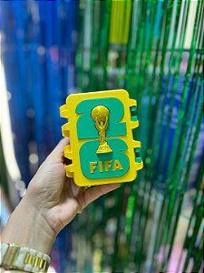 Porta Figurinhas Copa Caixa Album Seleção Brasil 2 Divisórias