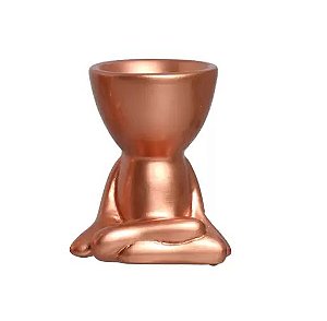 Vaso Robert Bronze Sentado Pernas Cruzadas de Ceramica