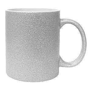 Caneca Glitter para Sublimação de Cerâmica 325ml