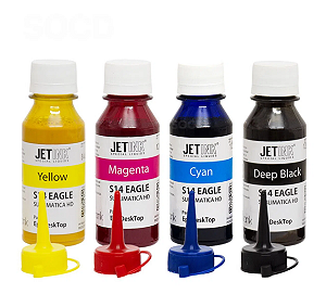 Kit 4 Cores de Tinta para Sublimação Jet Ink HD (S14 EAGLE ) - 100ml cada Refil