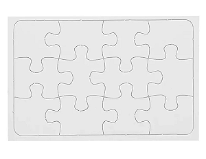 Quebra Cabeça A6 C/Brilho 12 Pçs - Pct 20 Und.( 14x9 ) Para Sublimação