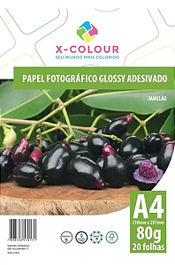 Papel Fotográfico Glossy Adesivado A4 80G 20 Folhas