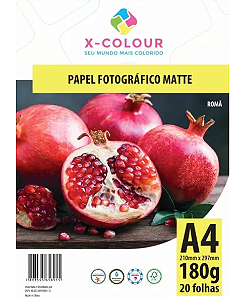 Papel Fotográfico Matte 180g com 20 folhas