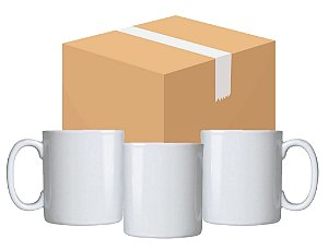 CANECA BRANCA 325ML DE CERÂMICA C/36 UNIDADES, MARCA: ORCA