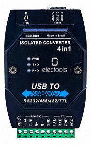 Conversor USB para RS485 RS422 RS232 TTL Isolado Ecd-1004
