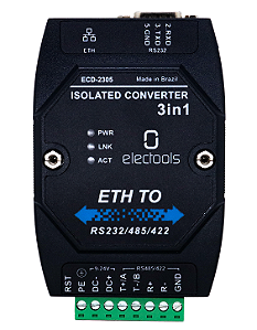 Conversor Ethernet 232 485 422 Isolado Modbus Rs485 Ecd-2305
