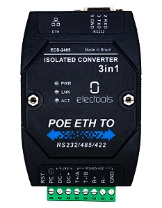 Conversor Ethernet Poe 232 485 422 Isolado Modbus Ecd-2405