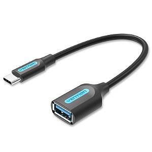 Cabo Vention OTG usb 3.0 a femea para type-c macho 15 cm