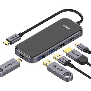 Hub Usb Tipo C 5x1 Hdmi 4k PD100w QGeeM