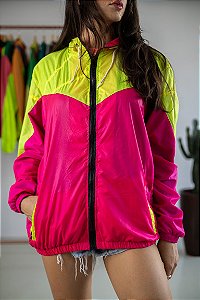 Jaqueta de Velame Rosa e Neon P