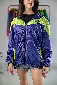 Jaqueta de Velame Roxa e Neon Masculina