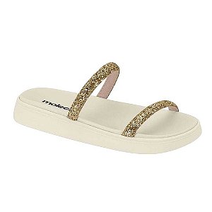 Chinelo Moleca Papete 2 Tiras Maxxi Gliter