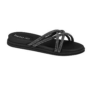 Chinelo Beira Rio Flat tiras Transpassadas