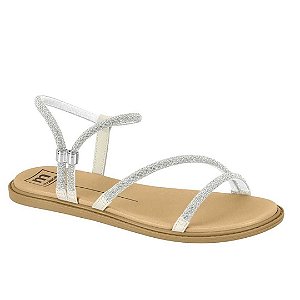 Sandália Moleca Flat Tiras Cristal 5450237