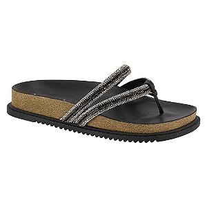 Chinelo Beira Rio Birken Dedo Duas Tiras Cristal