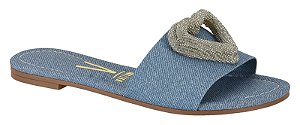 Chinelo Rasteiro Vizzano Jeans e Coração