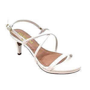 Sandalia Via Scarpa Meia Pata Salto Fino Napa