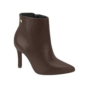 Bota Vizzano Bico Fino Cano Curto Lisa Napa Berlim