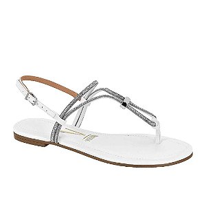 Sandália Vizzano Rasteira Dedo Tira Cristal Pelica