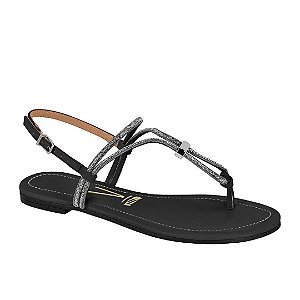 Sandália Vizzano Rasteira Dedo Tira Cristal Pelica