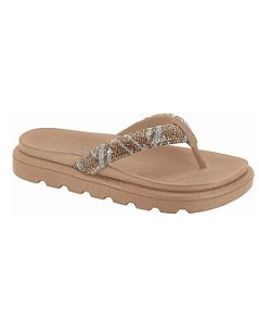 Chinelo Flat Vizzano Dedo Tira Cristal