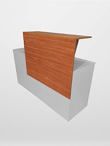 Balcão Live Branco - Tampo à Direita (vista frontal)
