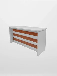Mesa Reta Recuada Canelada Amadeirada