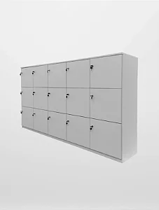 Armário Guarda-Volumes Branco 15 Cabines