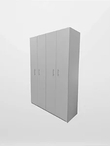 Armário Branco 4 Portas e 8 Gavetas