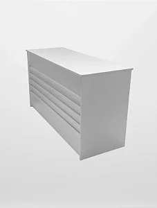 Mesa Reta Light Ripada Branca