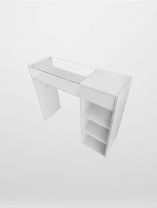 Mesa de Manicure Branca - Com Vidro