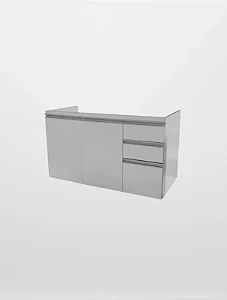 Armário de Cozinha Branco Para Pia de Granito