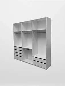 Armário Closet Branco 6 Gavetas