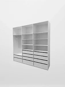 Armário Closet Branco 10 Gavetas